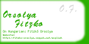 orsolya fitzko business card