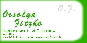 orsolya fitzko business card